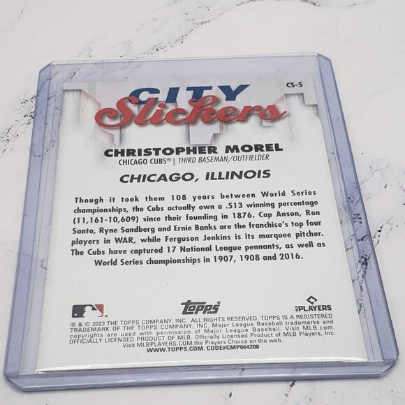 2023 Topps Big League City Slickers Christopher Morel RC Chicago Cubs #CS-5 - Picture 4 of 4